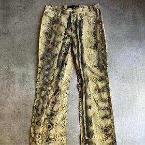 SS2006 Roberto Cavalli Funky Sand Python Pants - Size 27